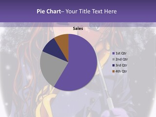 A Girl With A Purple Hat And A Yellow Scarf PowerPoint Template