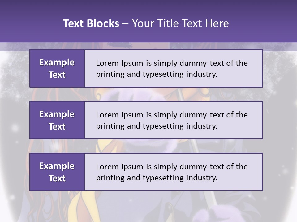 A Girl With A Purple Hat And A Yellow Scarf PowerPoint Template