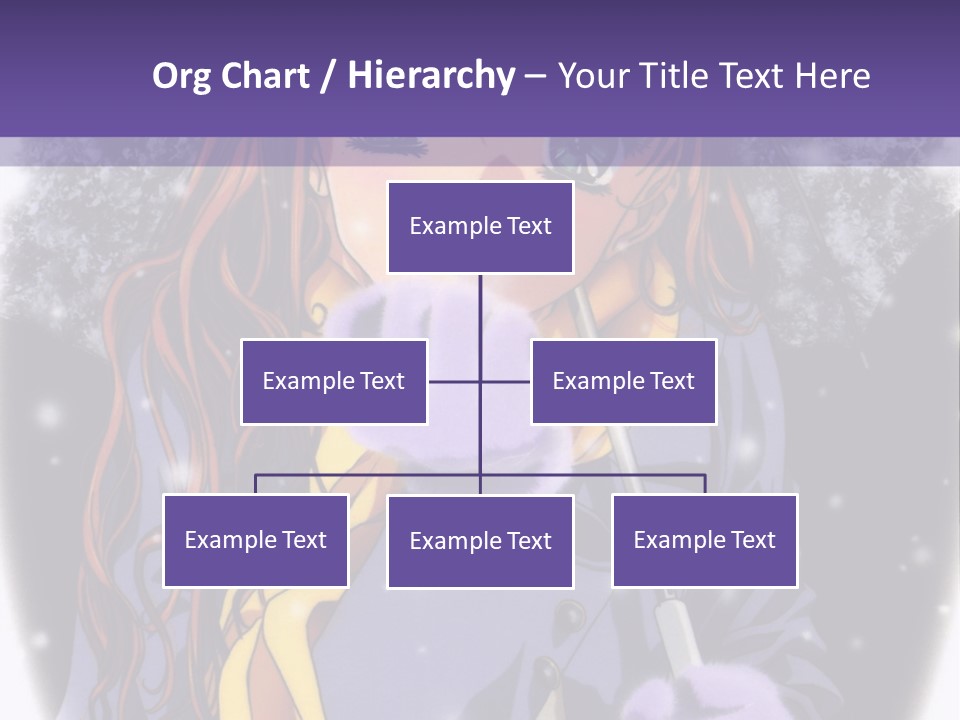 A Girl With A Purple Hat And A Yellow Scarf PowerPoint Template