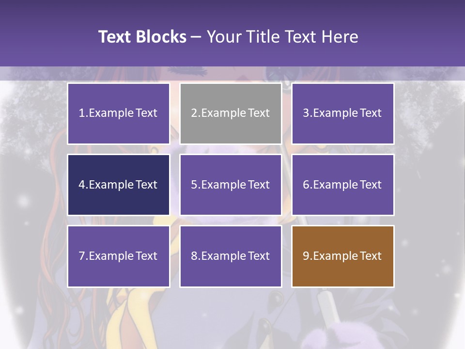 A Girl With A Purple Hat And A Yellow Scarf PowerPoint Template