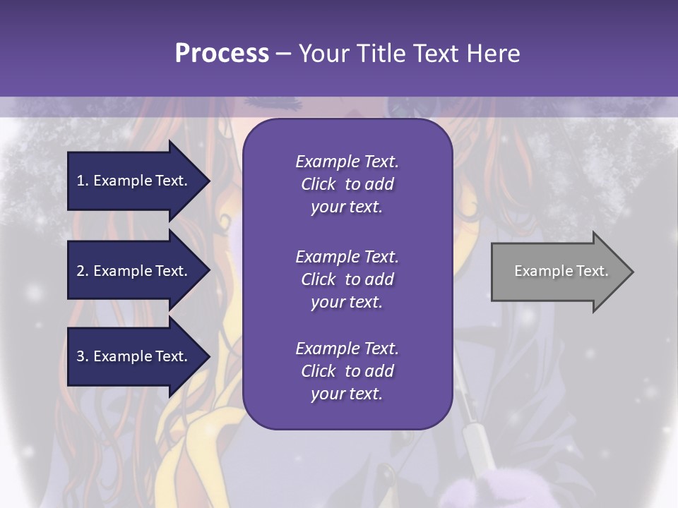 A Girl With A Purple Hat And A Yellow Scarf PowerPoint Template