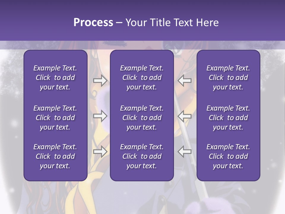 A Girl With A Purple Hat And A Yellow Scarf PowerPoint Template