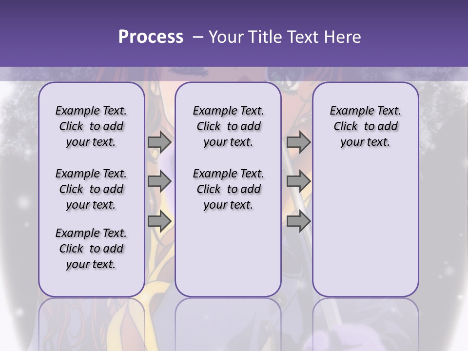 A Girl With A Purple Hat And A Yellow Scarf PowerPoint Template