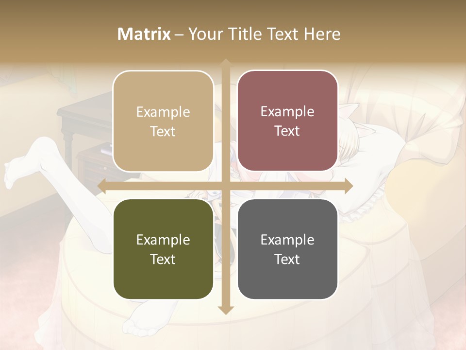 A Woman Laying On A Bed In A Room PowerPoint Template