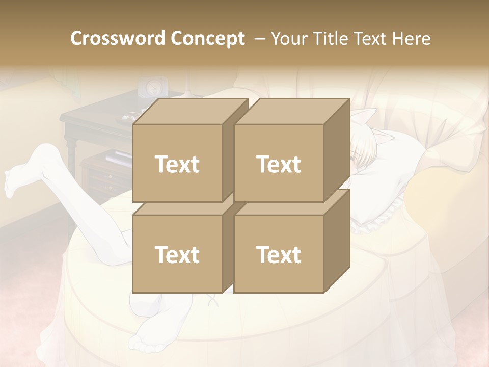 A Woman Laying On A Bed In A Room PowerPoint Template