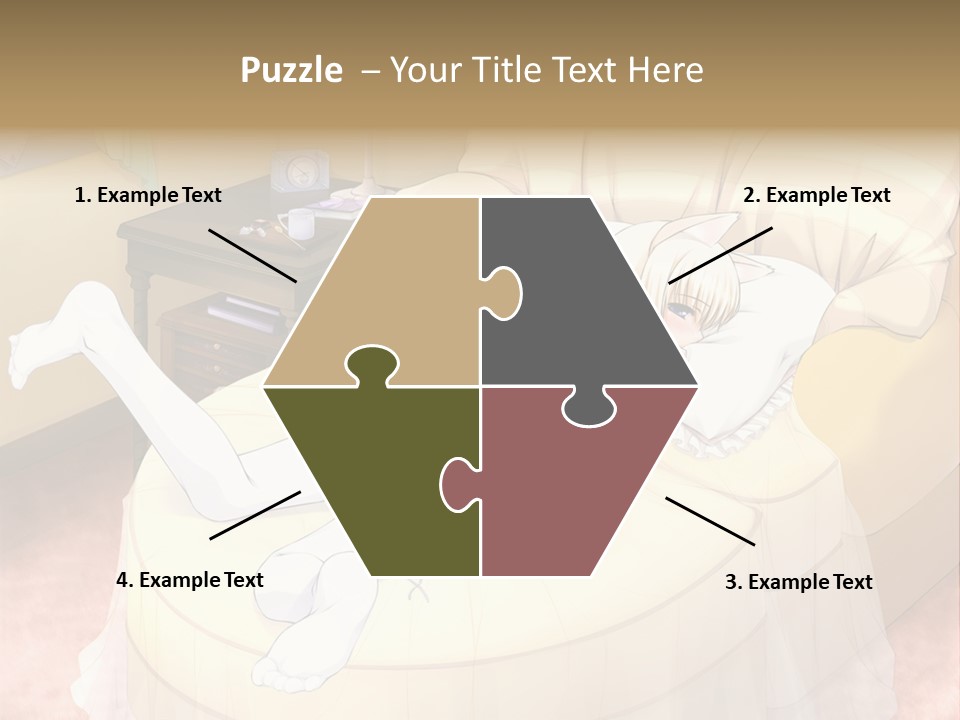 A Woman Laying On A Bed In A Room PowerPoint Template