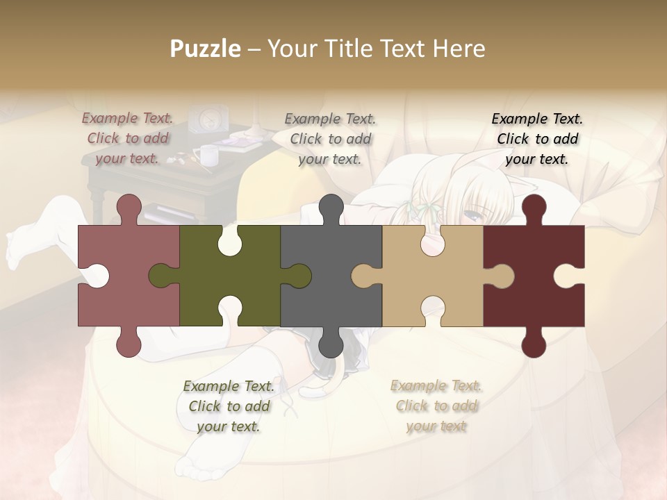 A Woman Laying On A Bed In A Room PowerPoint Template