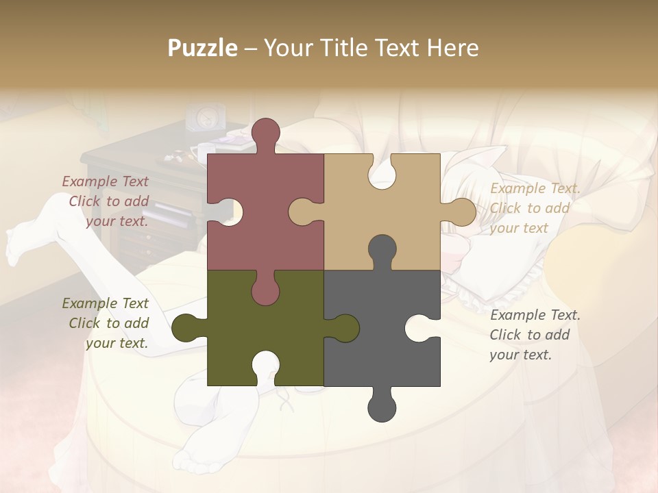 A Woman Laying On A Bed In A Room PowerPoint Template