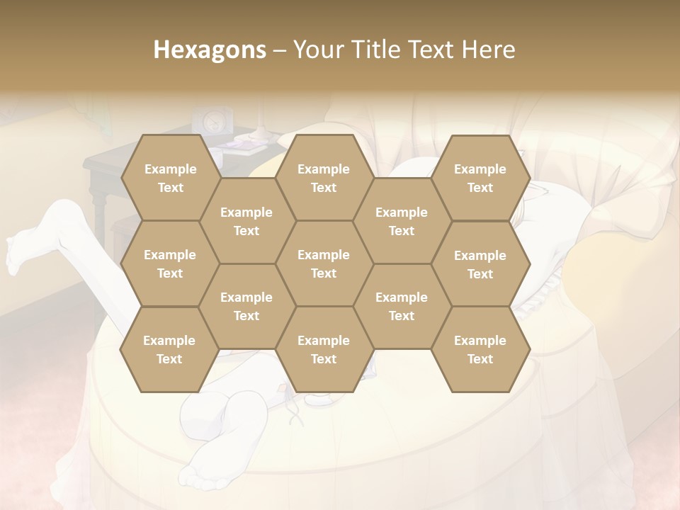 A Woman Laying On A Bed In A Room PowerPoint Template