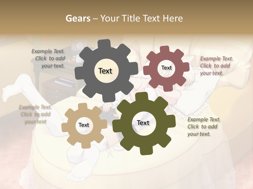 A Woman Laying On A Bed In A Room PowerPoint Template