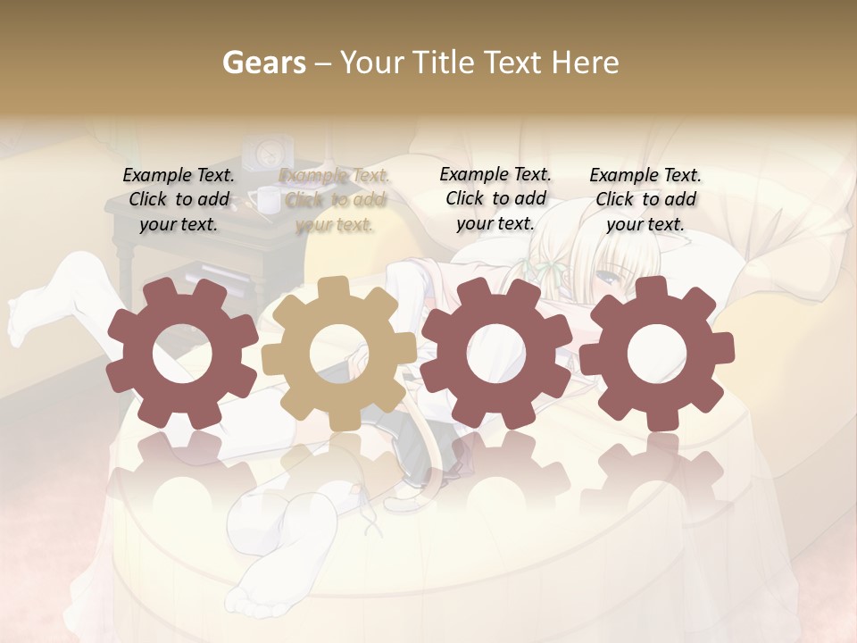 A Woman Laying On A Bed In A Room PowerPoint Template