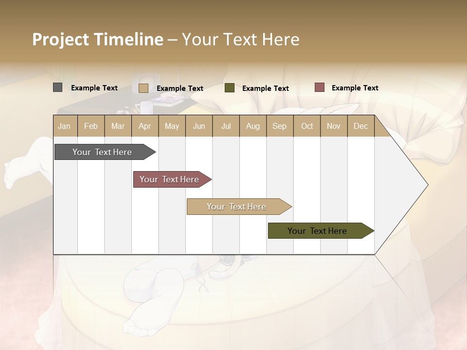 A Woman Laying On A Bed In A Room PowerPoint Template