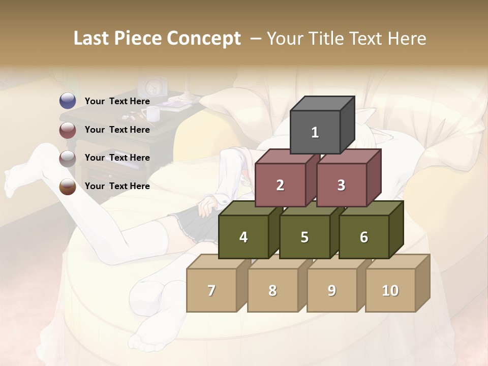 A Woman Laying On A Bed In A Room PowerPoint Template