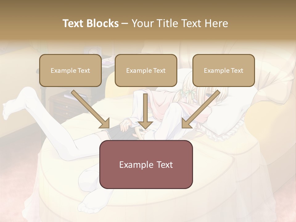 A Woman Laying On A Bed In A Room PowerPoint Template