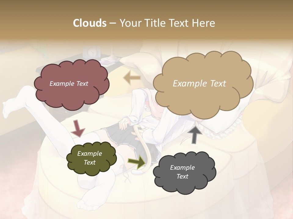 A Woman Laying On A Bed In A Room PowerPoint Template