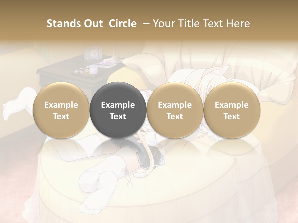 A Woman Laying On A Bed In A Room PowerPoint Template