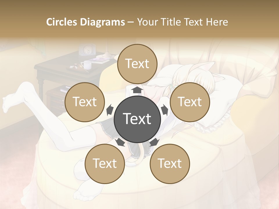 A Woman Laying On A Bed In A Room PowerPoint Template