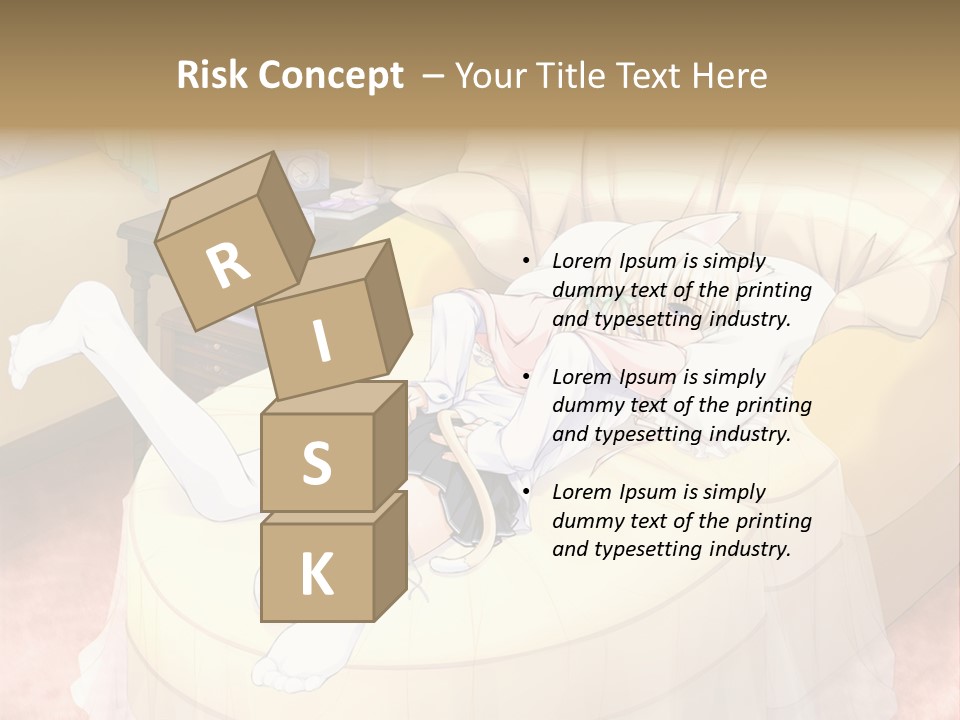 A Woman Laying On A Bed In A Room PowerPoint Template