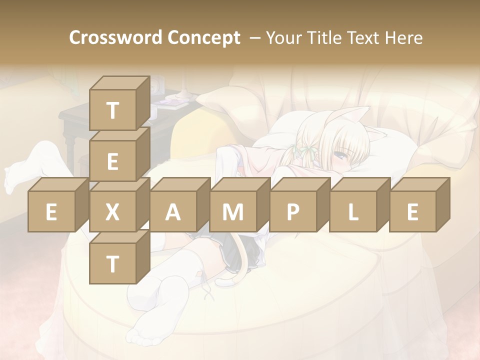 A Woman Laying On A Bed In A Room PowerPoint Template