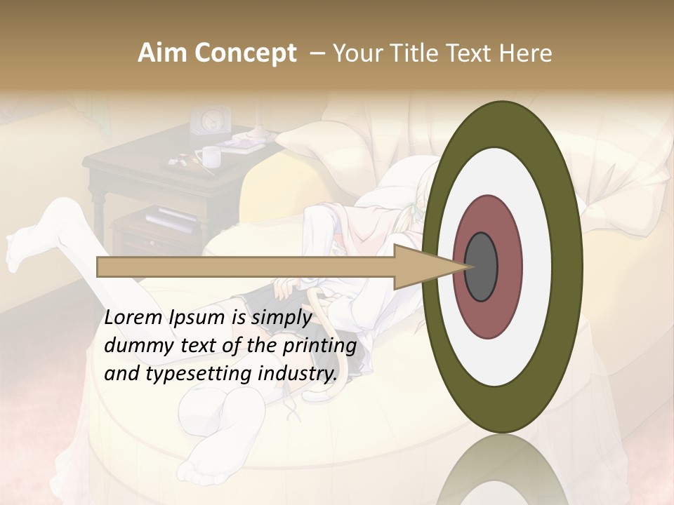 A Woman Laying On A Bed In A Room PowerPoint Template