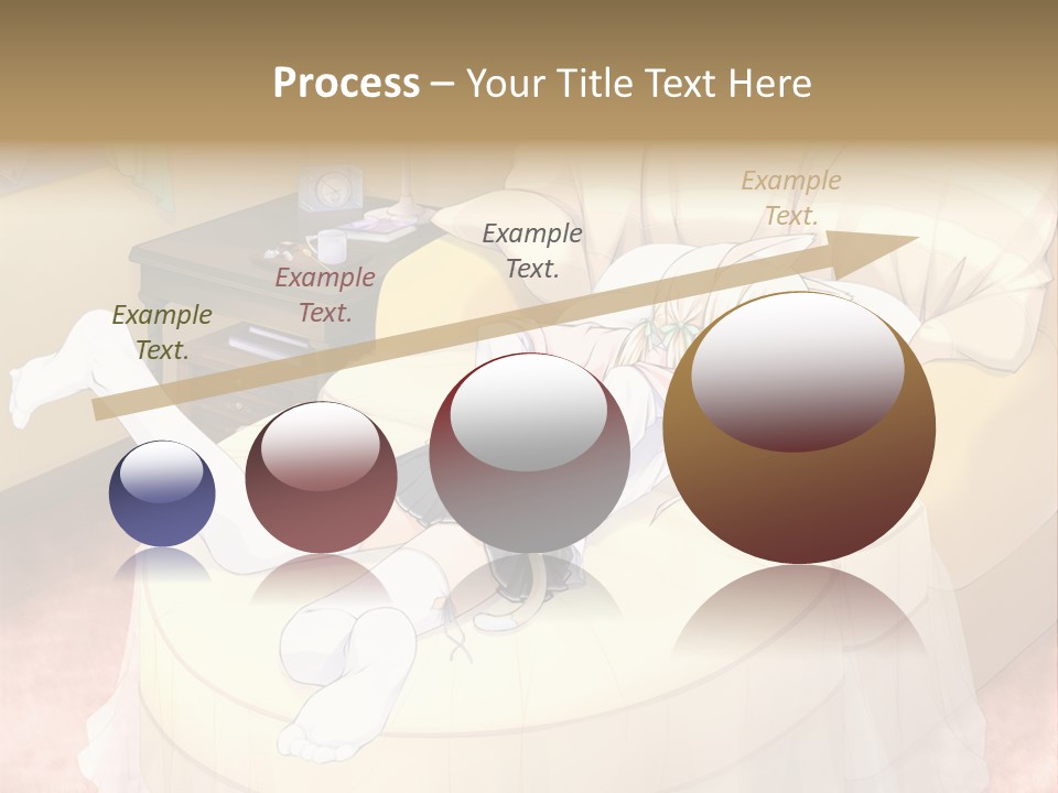 A Woman Laying On A Bed In A Room PowerPoint Template