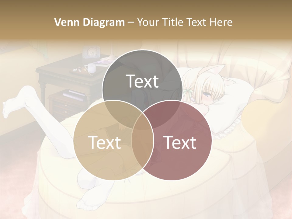 A Woman Laying On A Bed In A Room PowerPoint Template