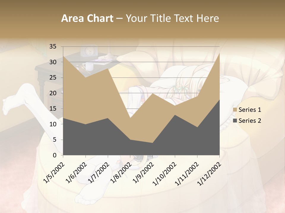 A Woman Laying On A Bed In A Room PowerPoint Template