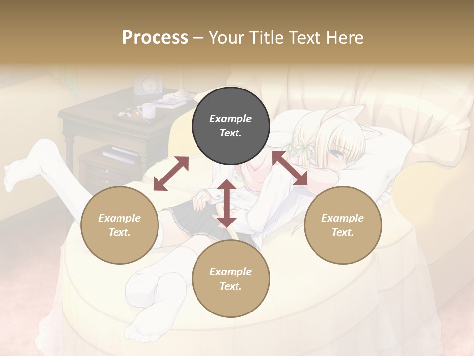 A Woman Laying On A Bed In A Room PowerPoint Template