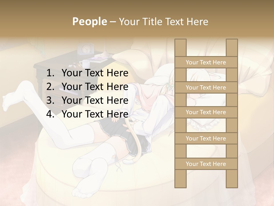 A Woman Laying On A Bed In A Room PowerPoint Template