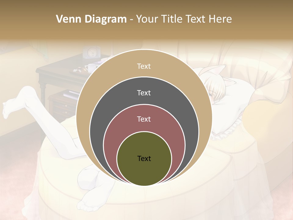 A Woman Laying On A Bed In A Room PowerPoint Template