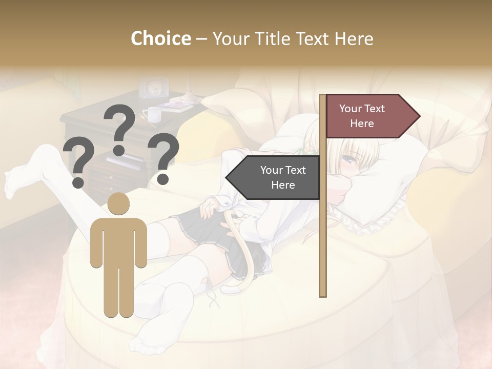 A Woman Laying On A Bed In A Room PowerPoint Template