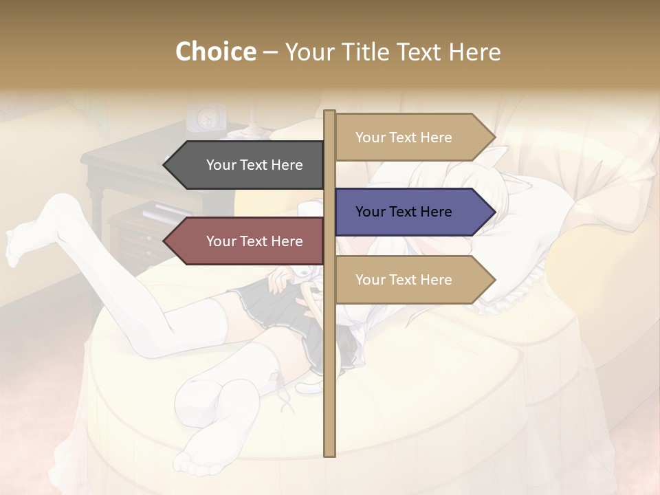 A Woman Laying On A Bed In A Room PowerPoint Template