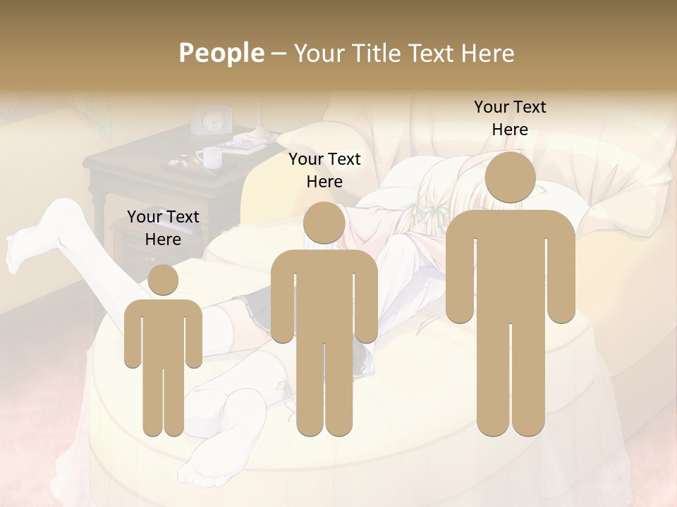 A Woman Laying On A Bed In A Room PowerPoint Template