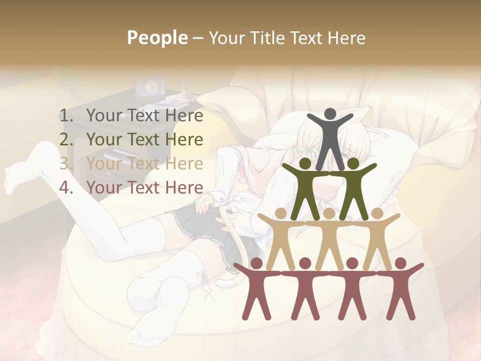 A Woman Laying On A Bed In A Room PowerPoint Template