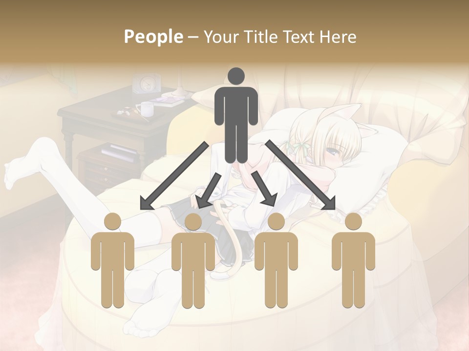 A Woman Laying On A Bed In A Room PowerPoint Template