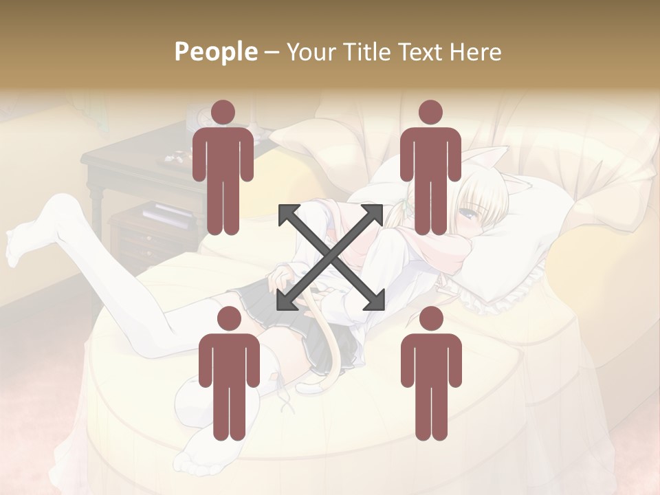 A Woman Laying On A Bed In A Room PowerPoint Template