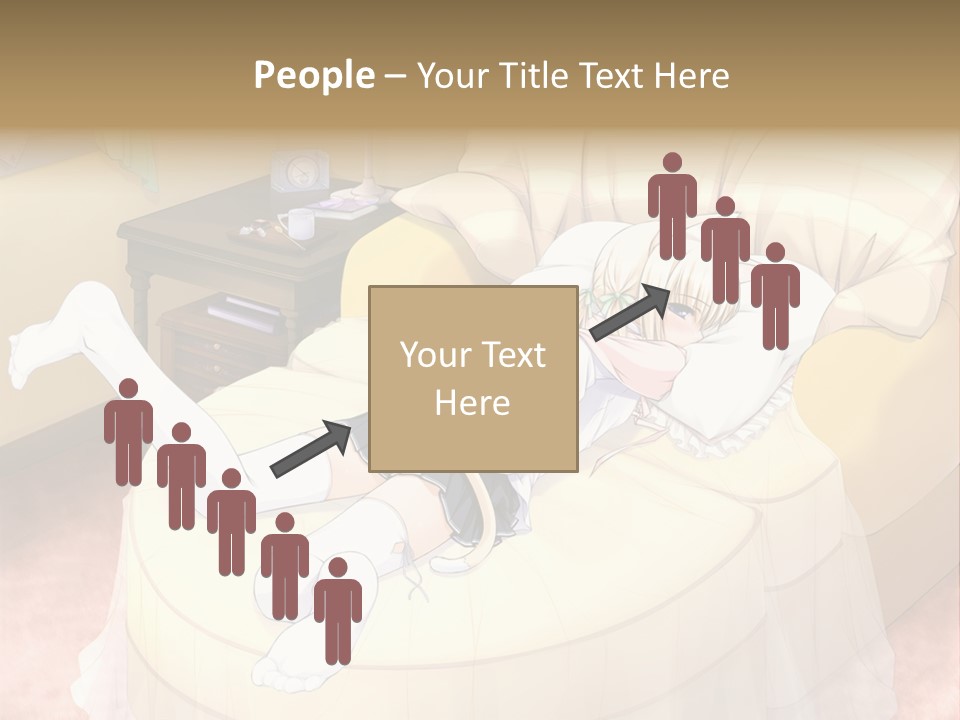 A Woman Laying On A Bed In A Room PowerPoint Template