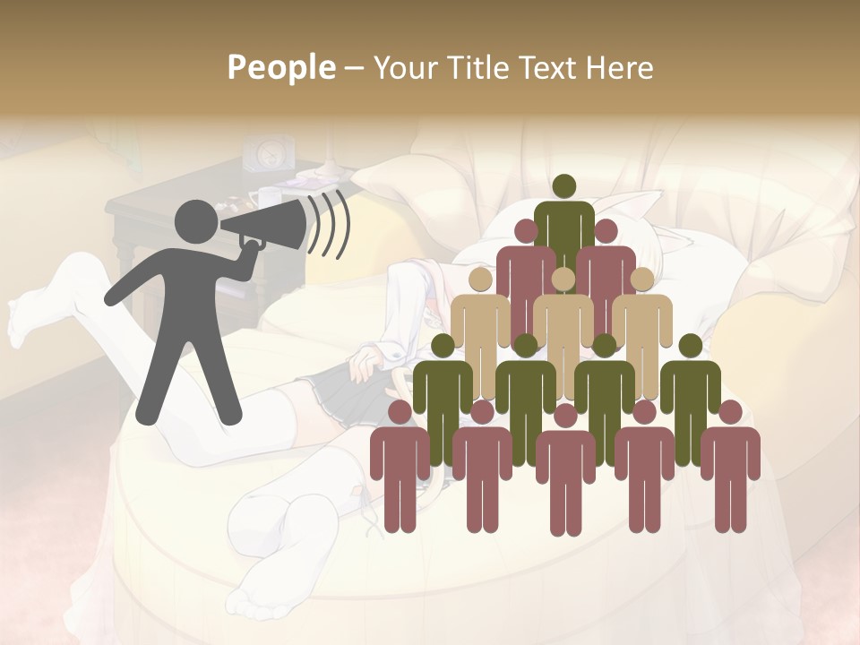 A Woman Laying On A Bed In A Room PowerPoint Template