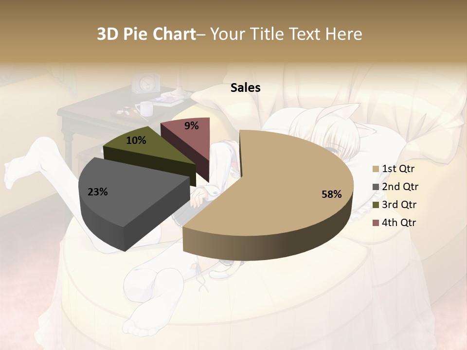 A Woman Laying On A Bed In A Room PowerPoint Template