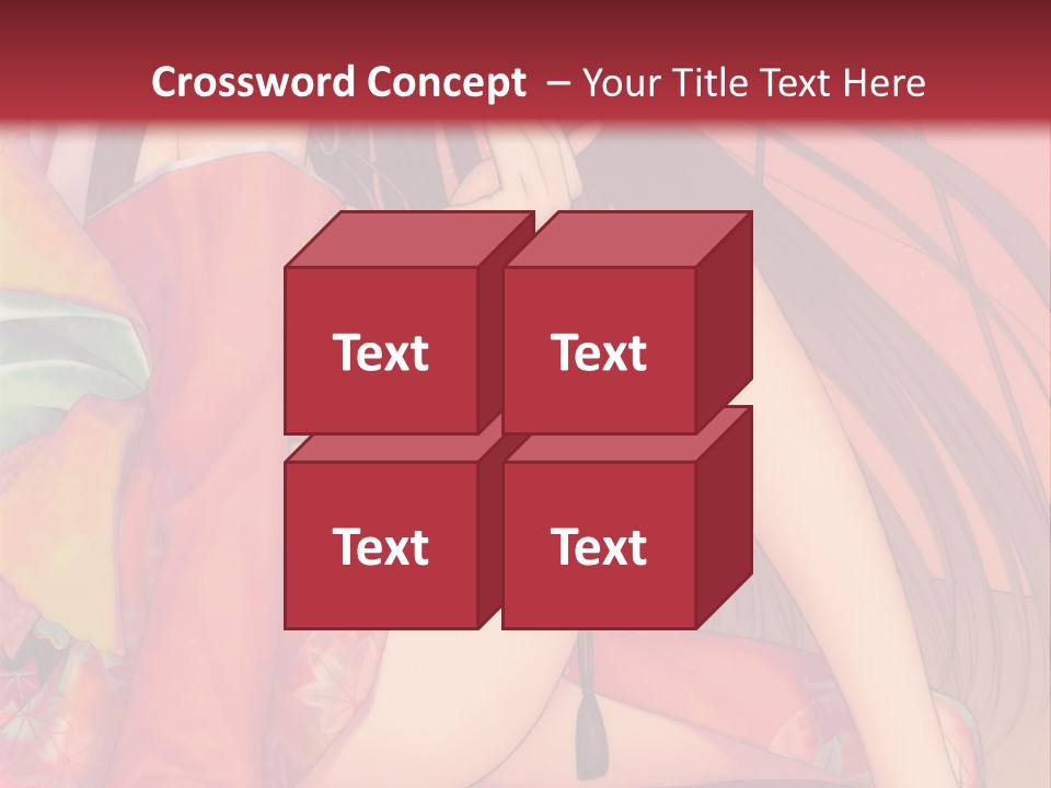 A Woman In A Kimono Sitting On A Bed PowerPoint Template