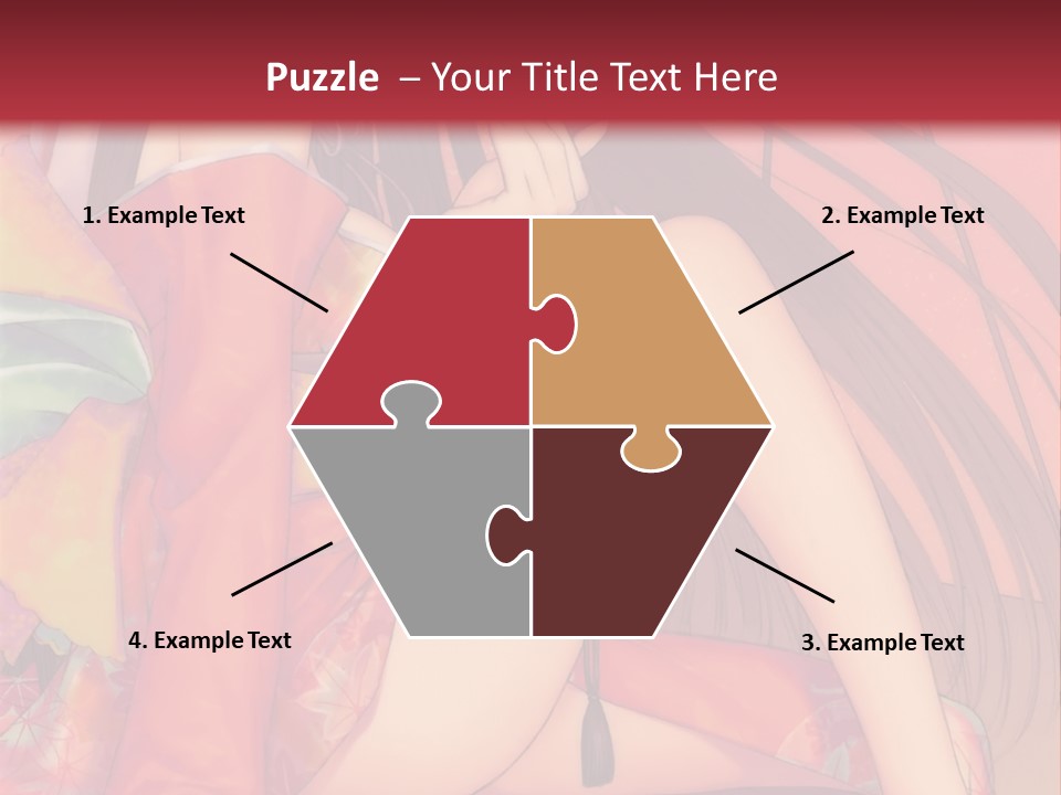 A Woman In A Kimono Sitting On A Bed PowerPoint Template