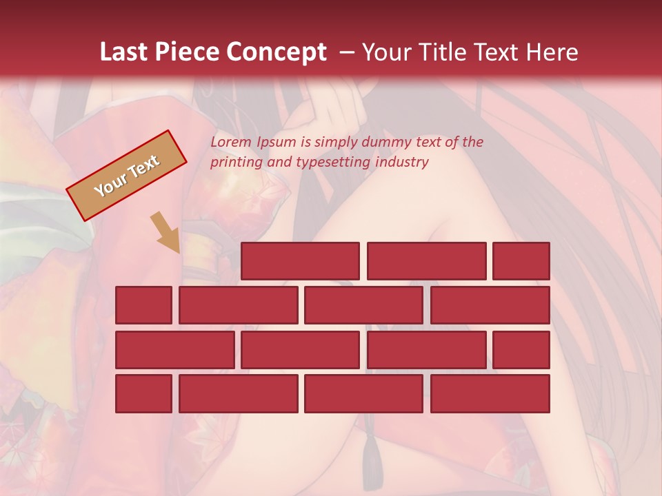 A Woman In A Kimono Sitting On A Bed PowerPoint Template