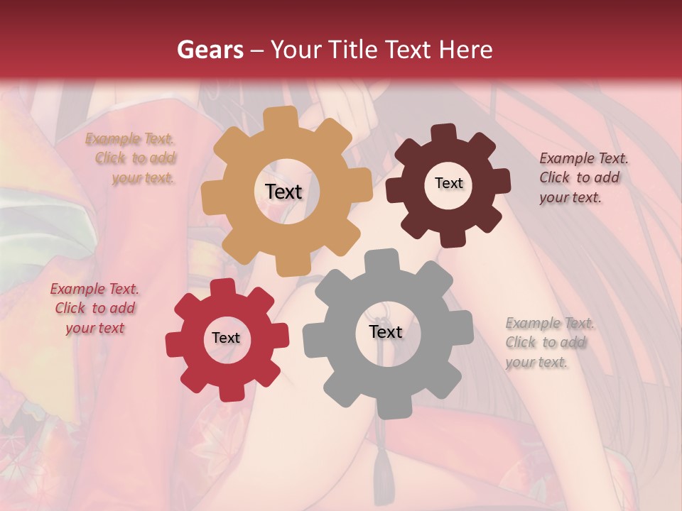 A Woman In A Kimono Sitting On A Bed PowerPoint Template