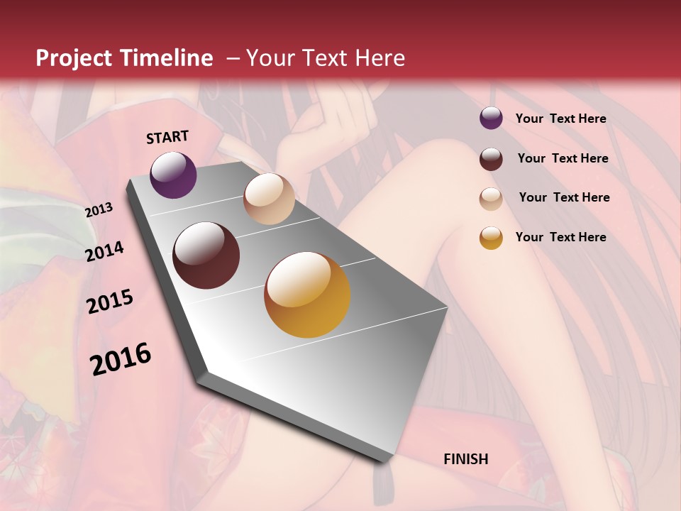 A Woman In A Kimono Sitting On A Bed PowerPoint Template