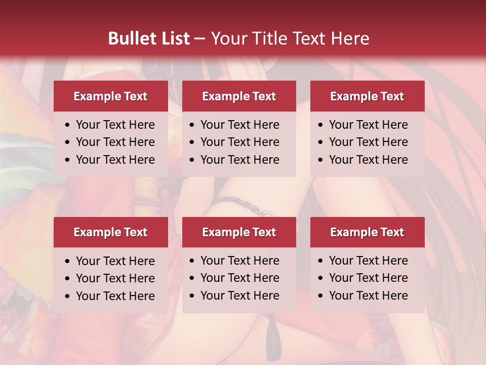 A Woman In A Kimono Sitting On A Bed PowerPoint Template