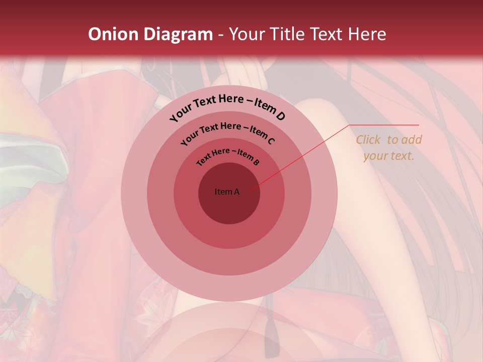 A Woman In A Kimono Sitting On A Bed PowerPoint Template