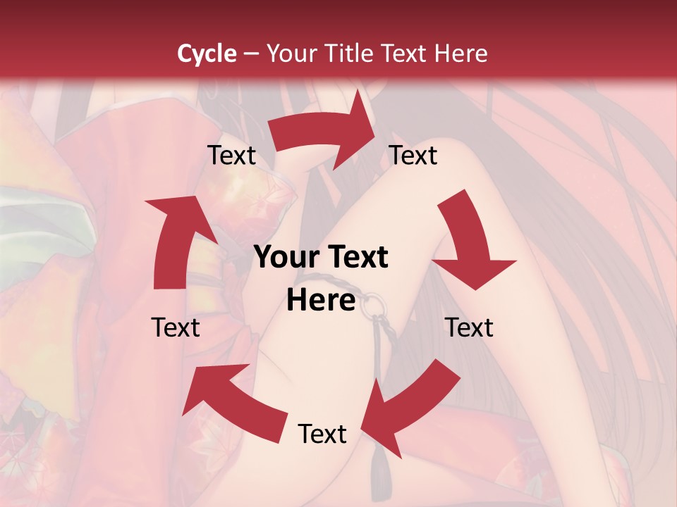 A Woman In A Kimono Sitting On A Bed PowerPoint Template