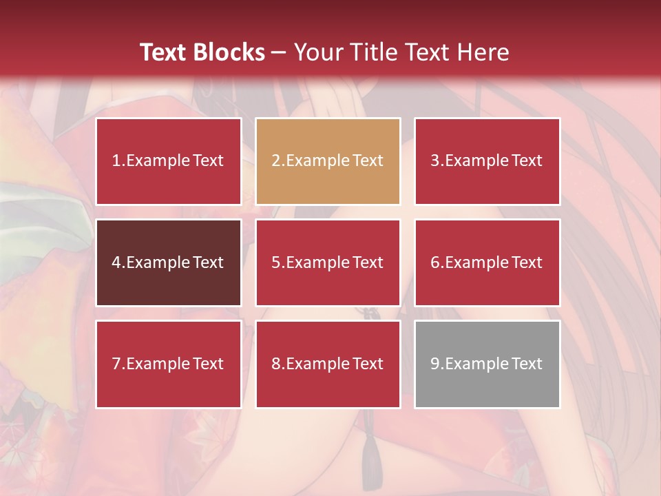 A Woman In A Kimono Sitting On A Bed PowerPoint Template