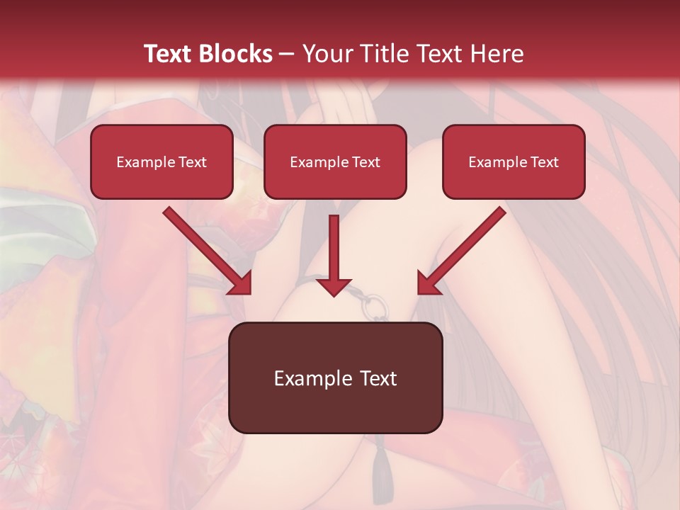 A Woman In A Kimono Sitting On A Bed PowerPoint Template