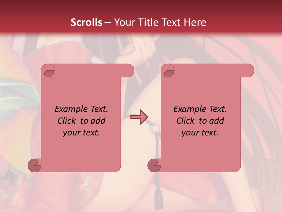 A Woman In A Kimono Sitting On A Bed PowerPoint Template